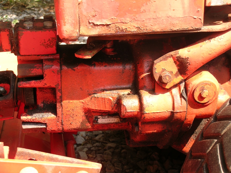 Gravely placed serial numbers al